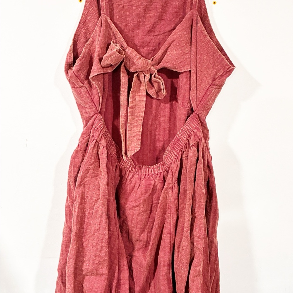 Torrid Plus Size Faded Red Festi Tie-Back Maxi Dress Size 3X NEW - Picture 3 of 6